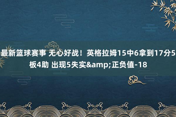 最新篮球赛事 无心好战！英格拉姆15中6拿到17分5板4助 出现5失实&正负值-18