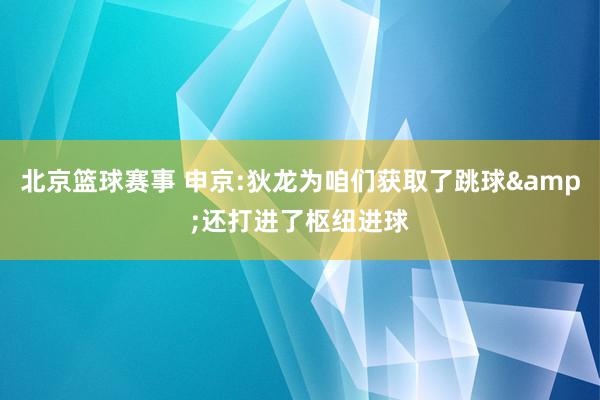 北京篮球赛事 申京:狄龙为咱们获取了跳球&还打进了枢纽进球