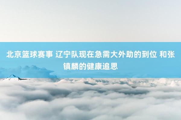 北京篮球赛事 辽宁队现在急需大外助的到位 和张镇麟的健康追思