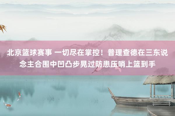 北京篮球赛事 一切尽在掌控！普理查德在三东说念主合围中凹凸步晃过防患压哨上篮到手